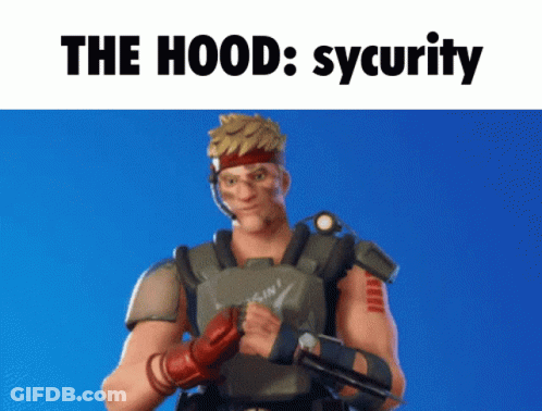 Man With Text The Hood Sycurity GIF