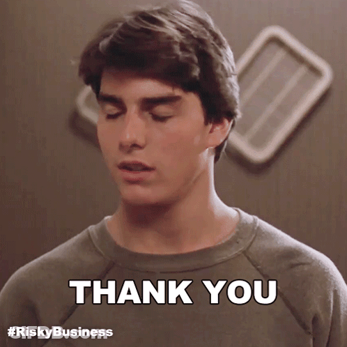 Man With Thank You Sign On Shirt GIF