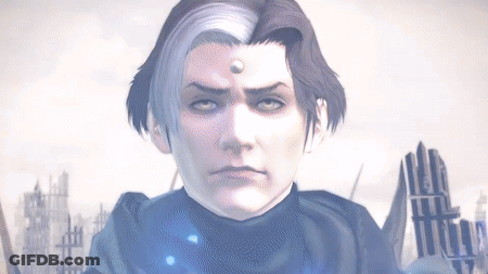 Man With Third Eye Looking At Camera GIF