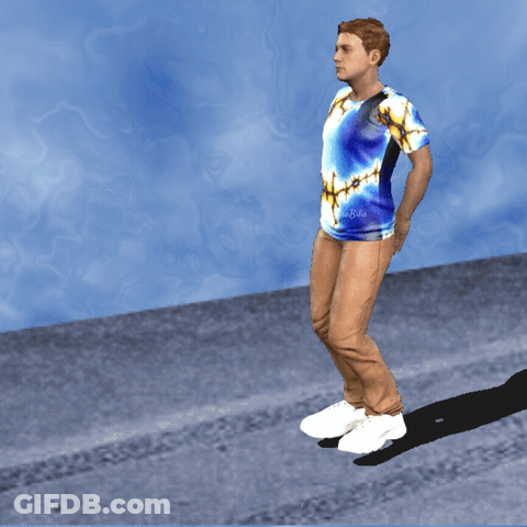 Man With Tie Dye Shirt And Fuck You Sign GIF