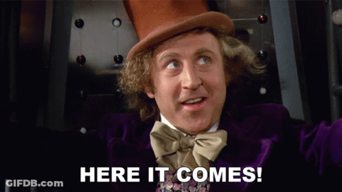 Man With Top Hat And Bow Tie Says Here It Comes GIF