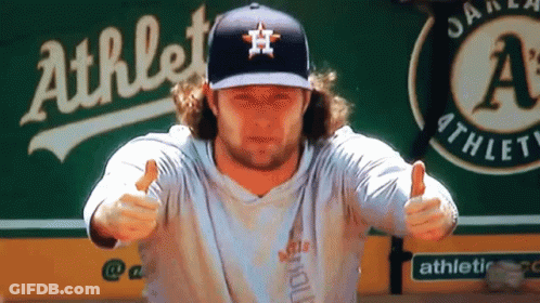 Man With Towel Looking At Scoreboard GIF