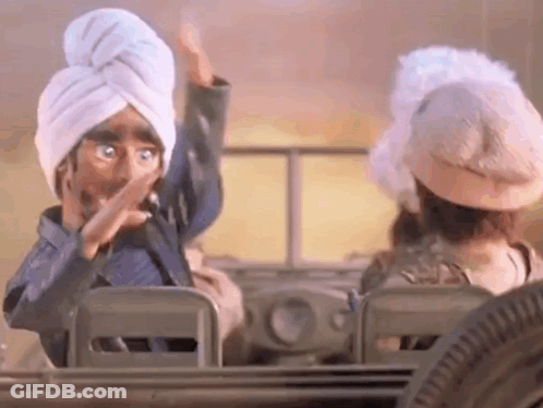 Man With Towel On Head In Car With Woman GIF