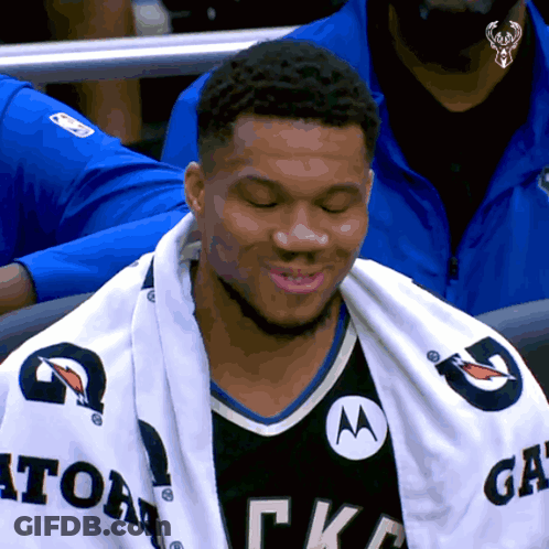Man With Towel Saying Gatorade GIF