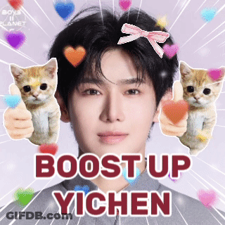 Man With Two Kittens Giving Thumbs Up Saying Boost Up Yichen GIF