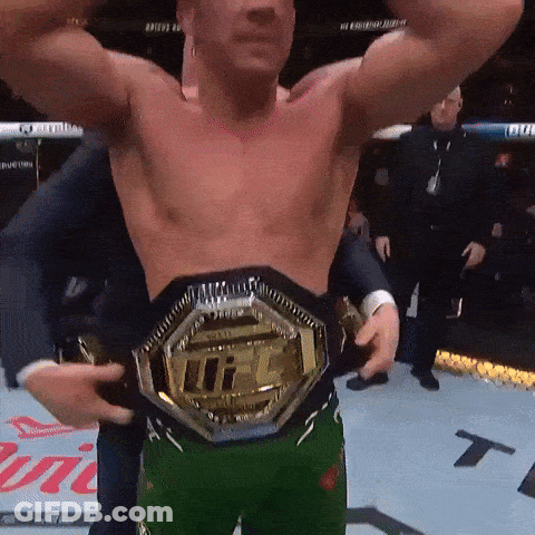 Man With UFC Belt GIF