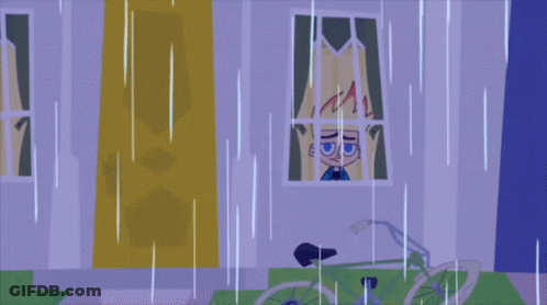 Man With Umbrella In Rain Great Britain The Land Of Eternal Rains GIF