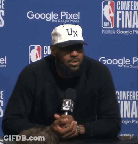 Man With UN Hat Talking Into Microphone GIF