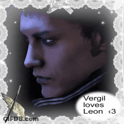 Man With Vergil Loves Leon < 3 GIF