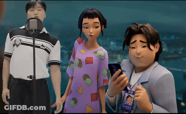 Man With VIP Badge Next To Woman GIF