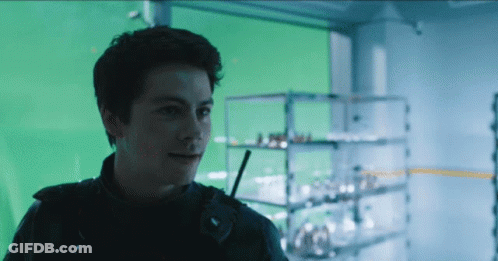 Man With Walkie Talkie In Front Of Green Screen GIF