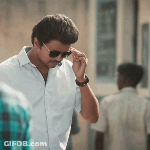 Man With Watch Adjusting Sunglasses GIF