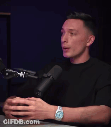 Man With Watch At Microphone Saying Brother Just Wait GIF