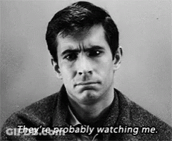Man With Watching Me Text GIF
