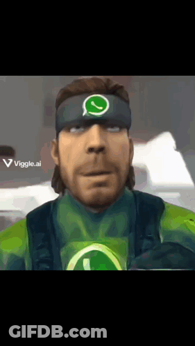 Man With WhatsApp Headband GIF