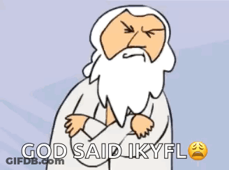 Man With White Beard God Said IKYFL GIF