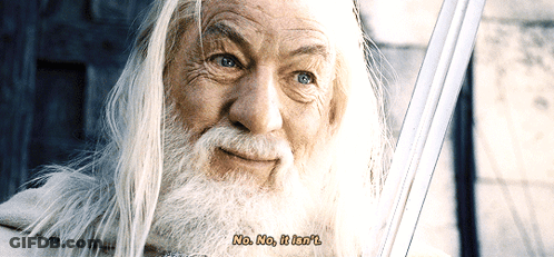 Man With White Beard Holding Sword Saying No No It Isn't GIF