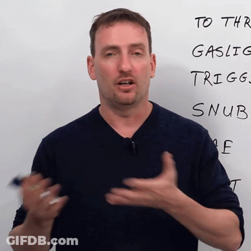 Man With White Board Saying To Thr Gaslig Triggs Snub GIF