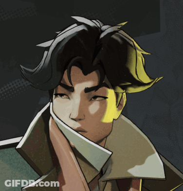Man With White Collar And Black Hair GIF