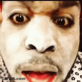 Man With White Face Mask GIF