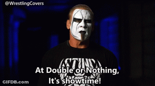 Man With White Face Paint And Stuns Shirt GIF