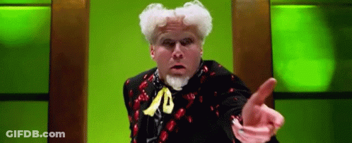 Man With White Hair And Beard Pointing GIF