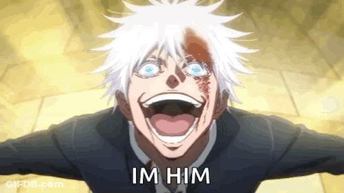 Man With White Hair And Blue Eyes Screaming GIF