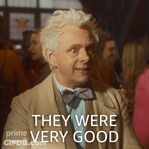 Man With White Hair And Bow Tie Saying They Were Very Good GIF