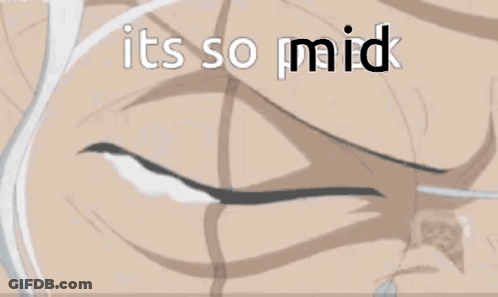 Man With White Hair And Glasses Saying Its So Mid GIF