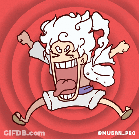 Man With White Hair Jumping GIF