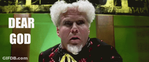 Man With White Hair Saying Dear God GIF