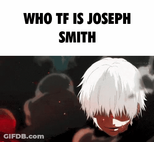 Man With White Hair Saying Who TF Is Joseph Smith GIF