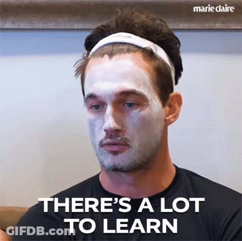 Man With White Mask Saying There's A Lot To Learn GIF