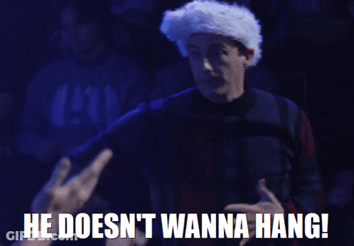 Man With White Wig Says He Doesn't Want To Hang GIF