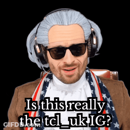 Man With Wig And Sunglasses Asking Is This Really The TCL Ukig GIF
