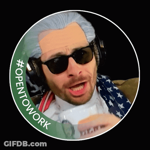 Man With Wig And Sunglasses Opentowork GIF
