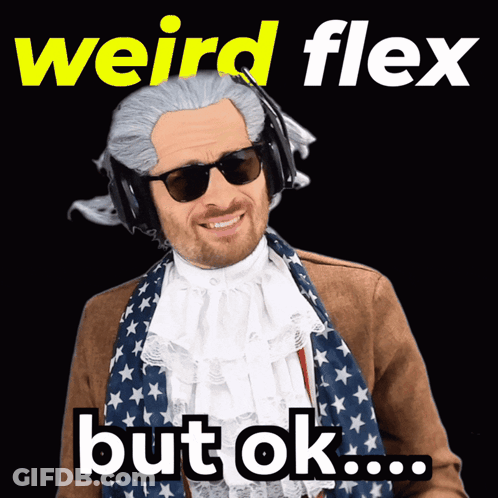Man With Wig And Sunglasses Says But Ok GIF