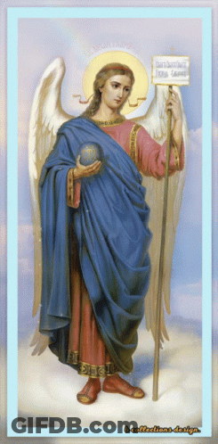 Man With Wings Holding Sign Saying A Collection Of Design GIF