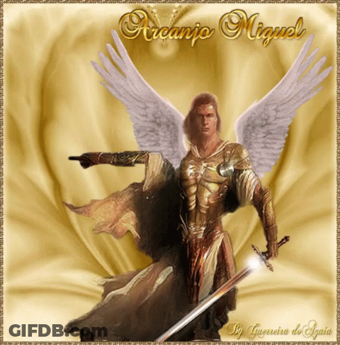 Man With Wings Holding Sword Arcanjo Miguel GIF