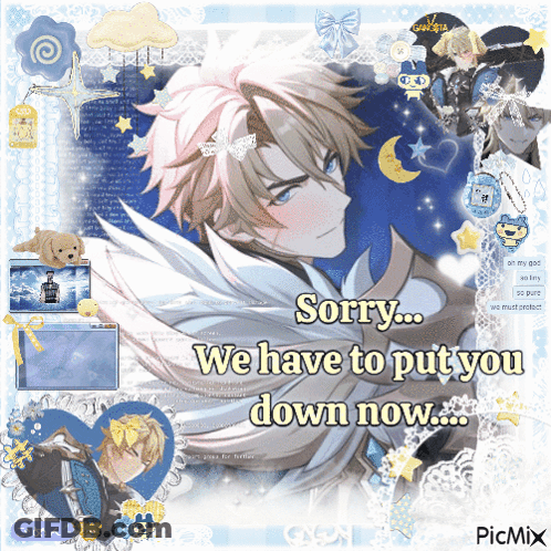 Man With Wings Saying Sorry We Have To Put You Down Now GIF