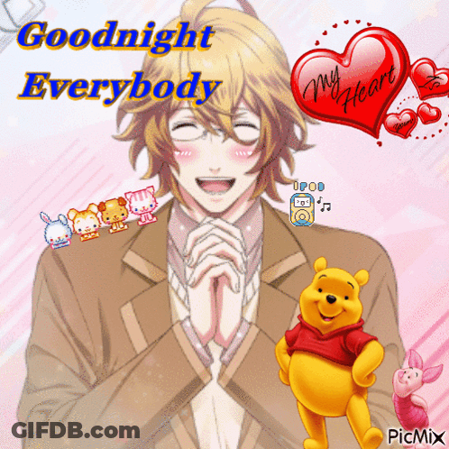 Man With Winnie The Pooh And Heart GIF