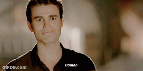 Man With Word Damon GIF