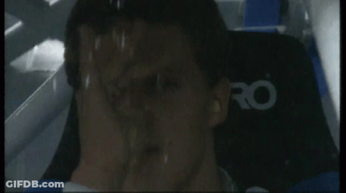 Man With Word Ro On Seat GIF