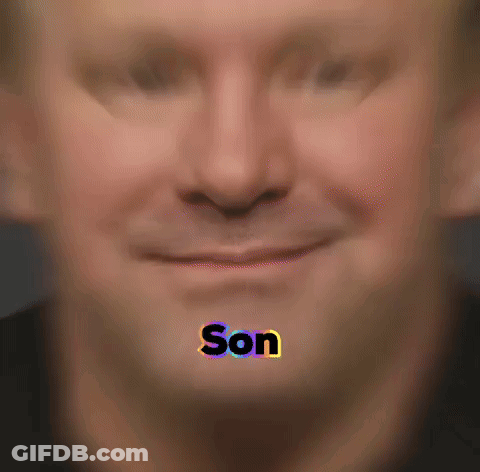 Man With Word Son On Mouth GIF