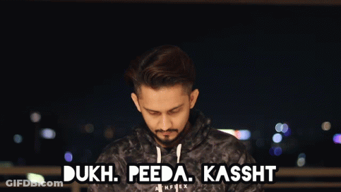 Man With Words Dukh Peeda Kassht GIF