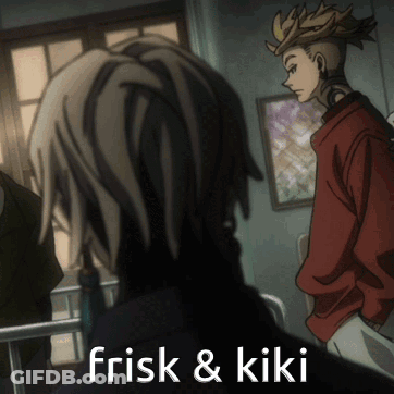 Man With Words Frisk & Kiki GIF