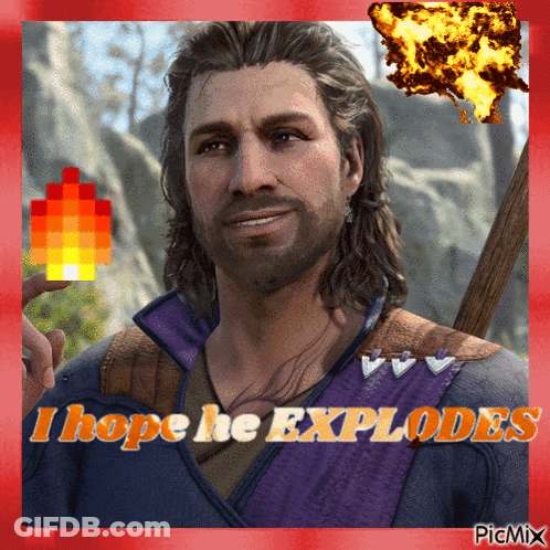 Man With Words I Hope He Explodes GIF