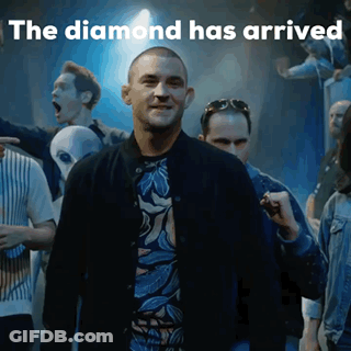 Man With Words The Diamond Has Arrived GIF
