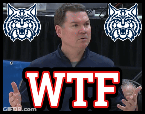 Man With WTF Sticker Behind Him GIF