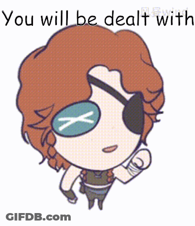 Man With X On Eye Saying You Will Be Dealt With GIF